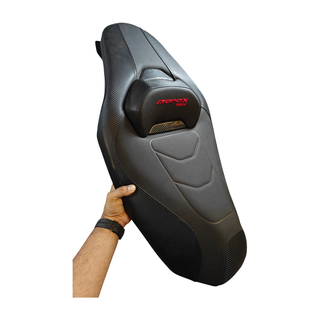 Custom Seat with Backrest for Yamaha Aerox 155 – Red - 6
