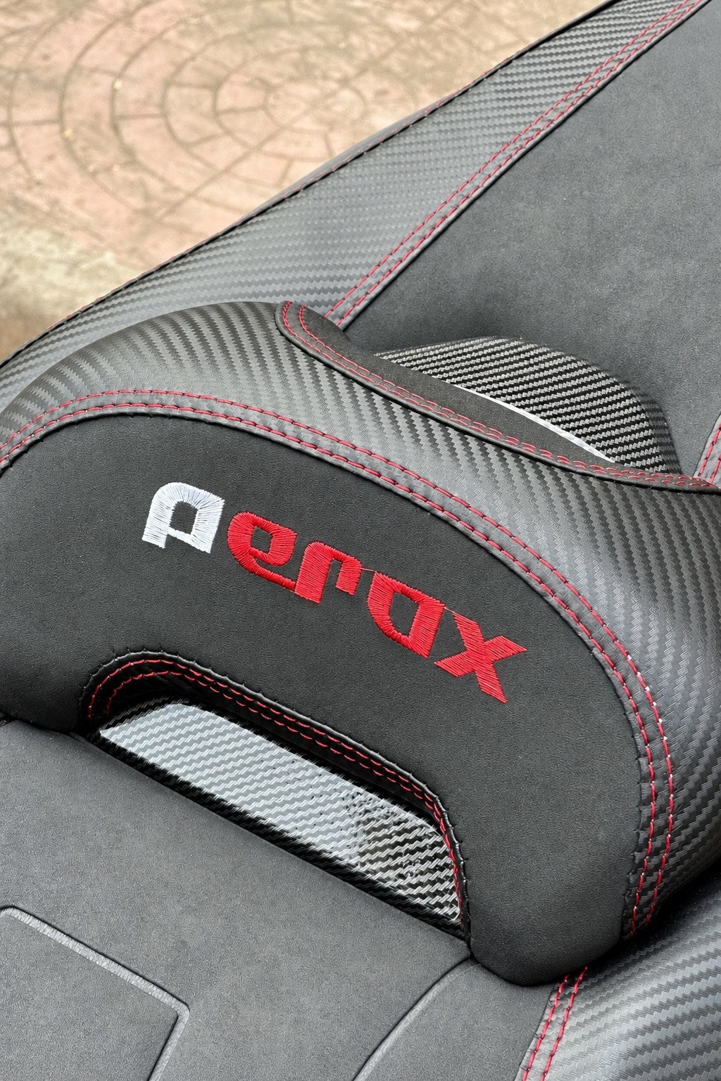 Custom Seat with Backrest for Yamaha Aerox 155 – Red - 3