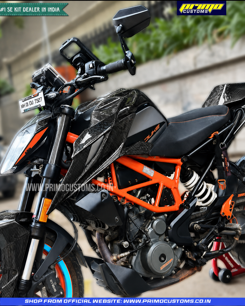 KTM Duke X3 Kit – Carbon Fiber Hydro Dipped