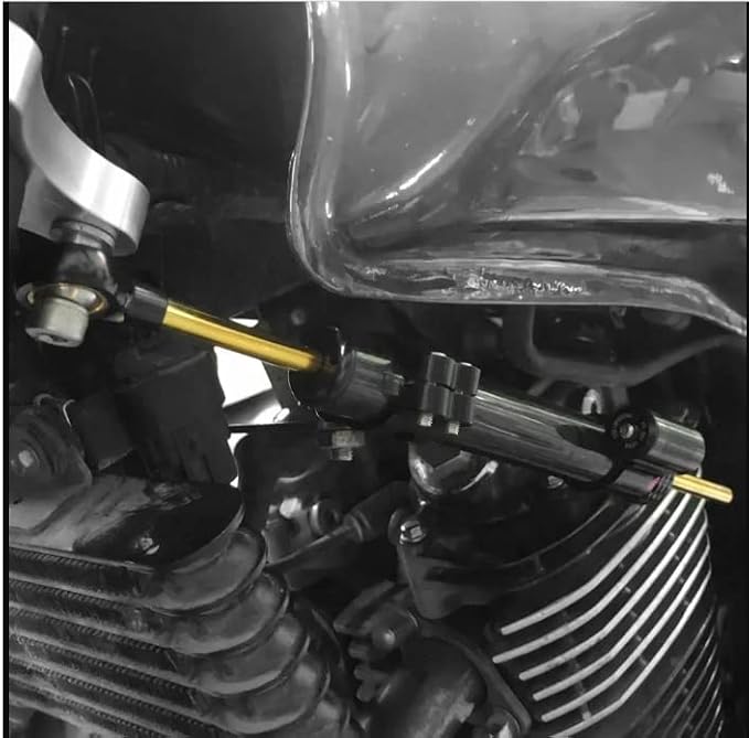 Steering Damper Stabilizer, Professional High Strength High Steering Shock Stabilizer Durable for Motorcycle Modification