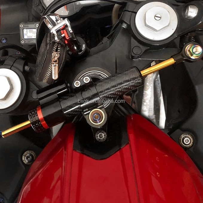 Steering Damper Stabilizer, Professional High Strength High Steering Shock Stabilizer Durable for Motorcycle Modification