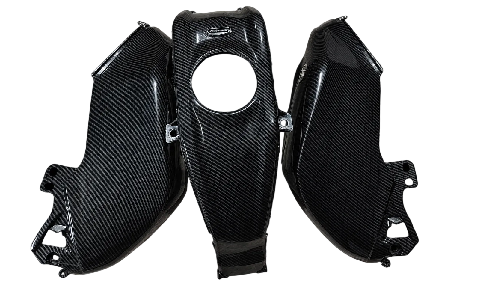 Tank Panel Set for Yamaha R15 V4 / R15M – Carbon Fibre Hydro Dipped 3 Pcs