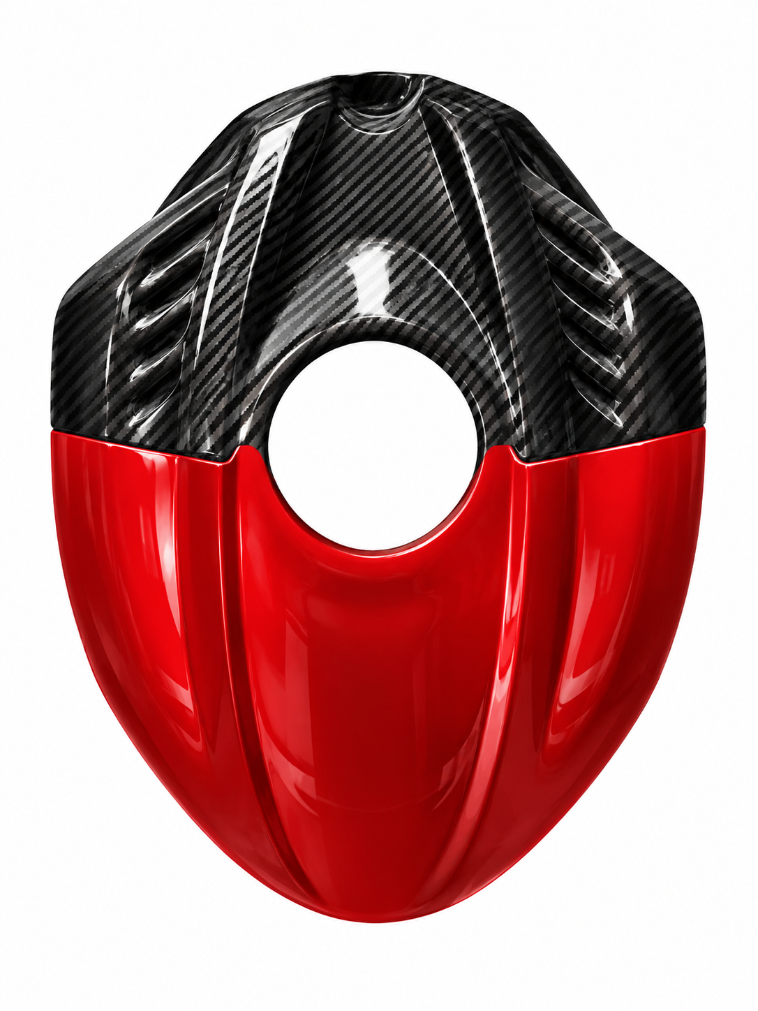 R6 Style Tank Cover for Yamaha R15 V3 – Carbon Fibre Hydro Dipped