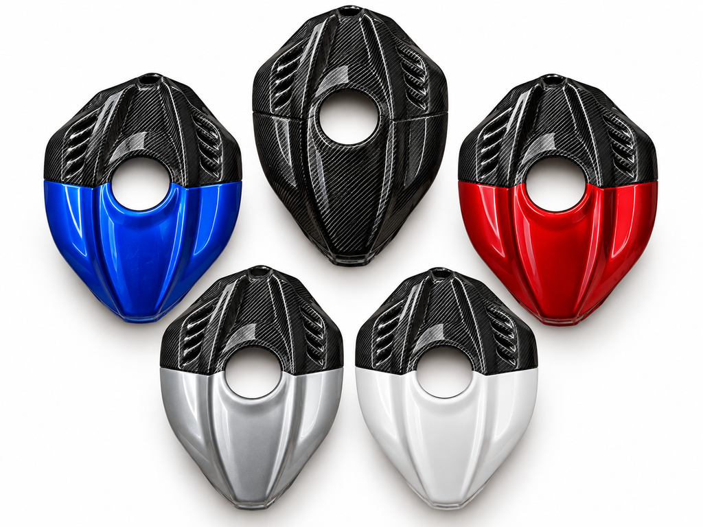 R6 Style Tank Cover for Yamaha R15 V3 – Carbon Fibre Hydro Dipped