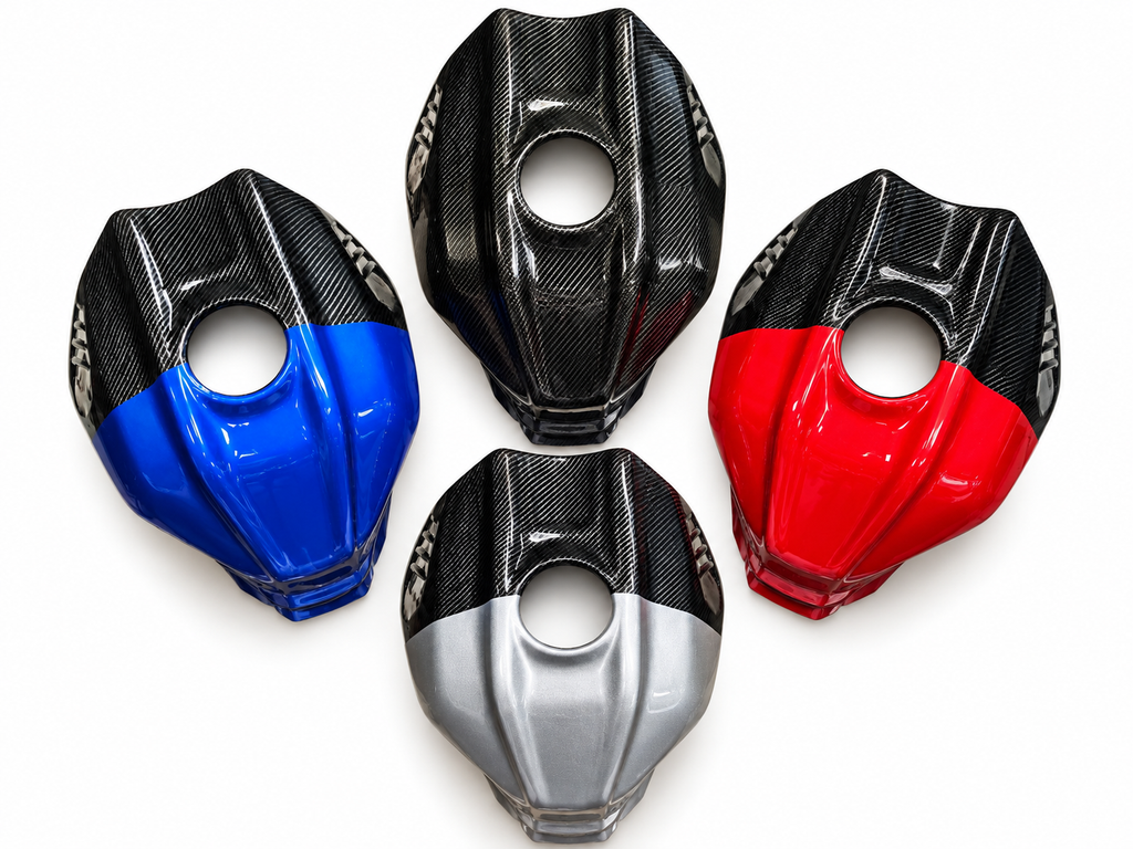 R7 Style Tank Cover for Yamaha R15 V4 – Carbon Fibre Hydro Dipped