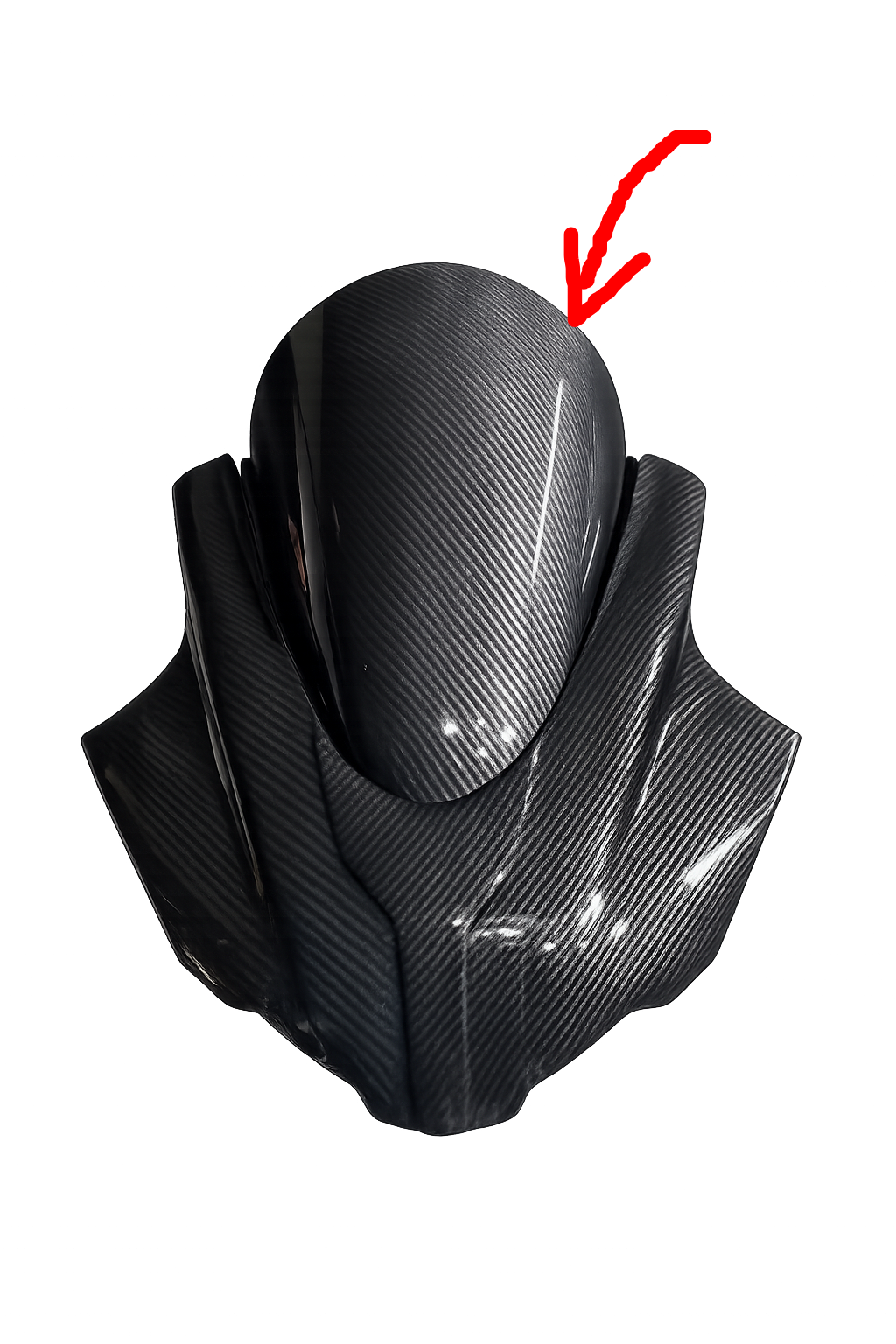 Bubble Visor for Bajaj Pulsar RS 200 – Carbon Fibre Hydro Dipped