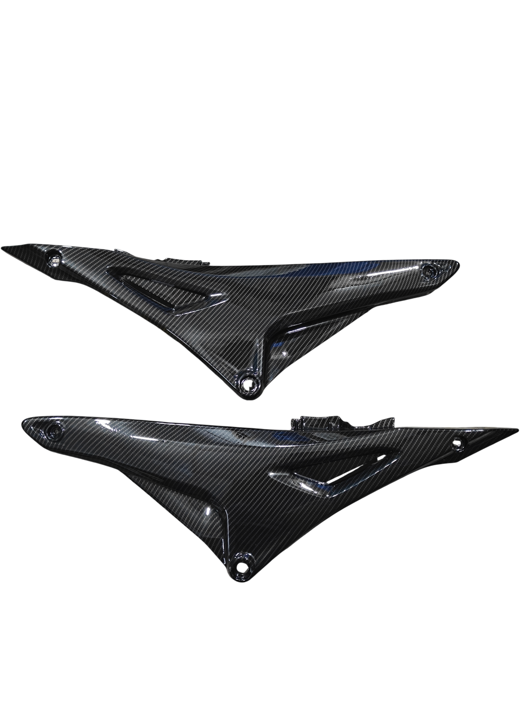 Side Battery Panels for Yamaha R15 V4 – Carbon Fibre Hydro Dipped