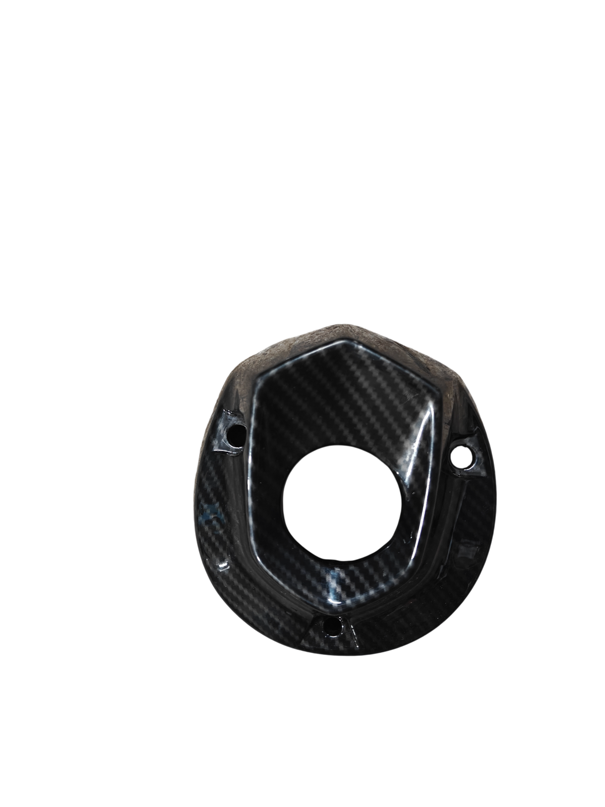 Small Silencer Cover for Yamaha R15 V3 – Carbon Fibre Hydro Dipped