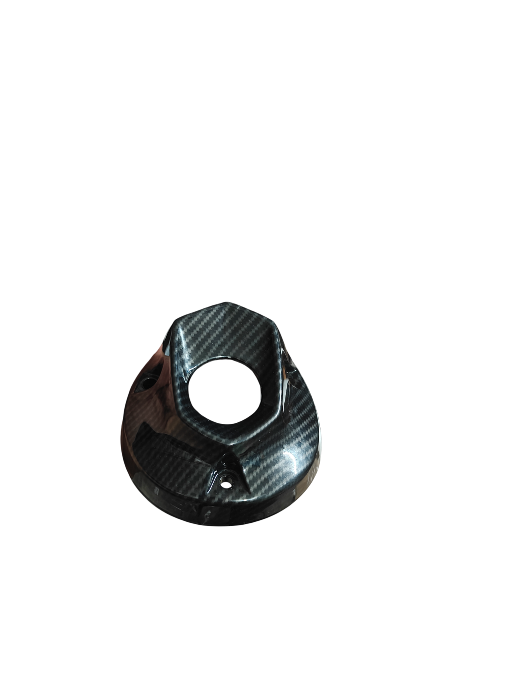 Small Silencer Cover for Yamaha R15 V3 – Carbon Fibre Hydro Dipped