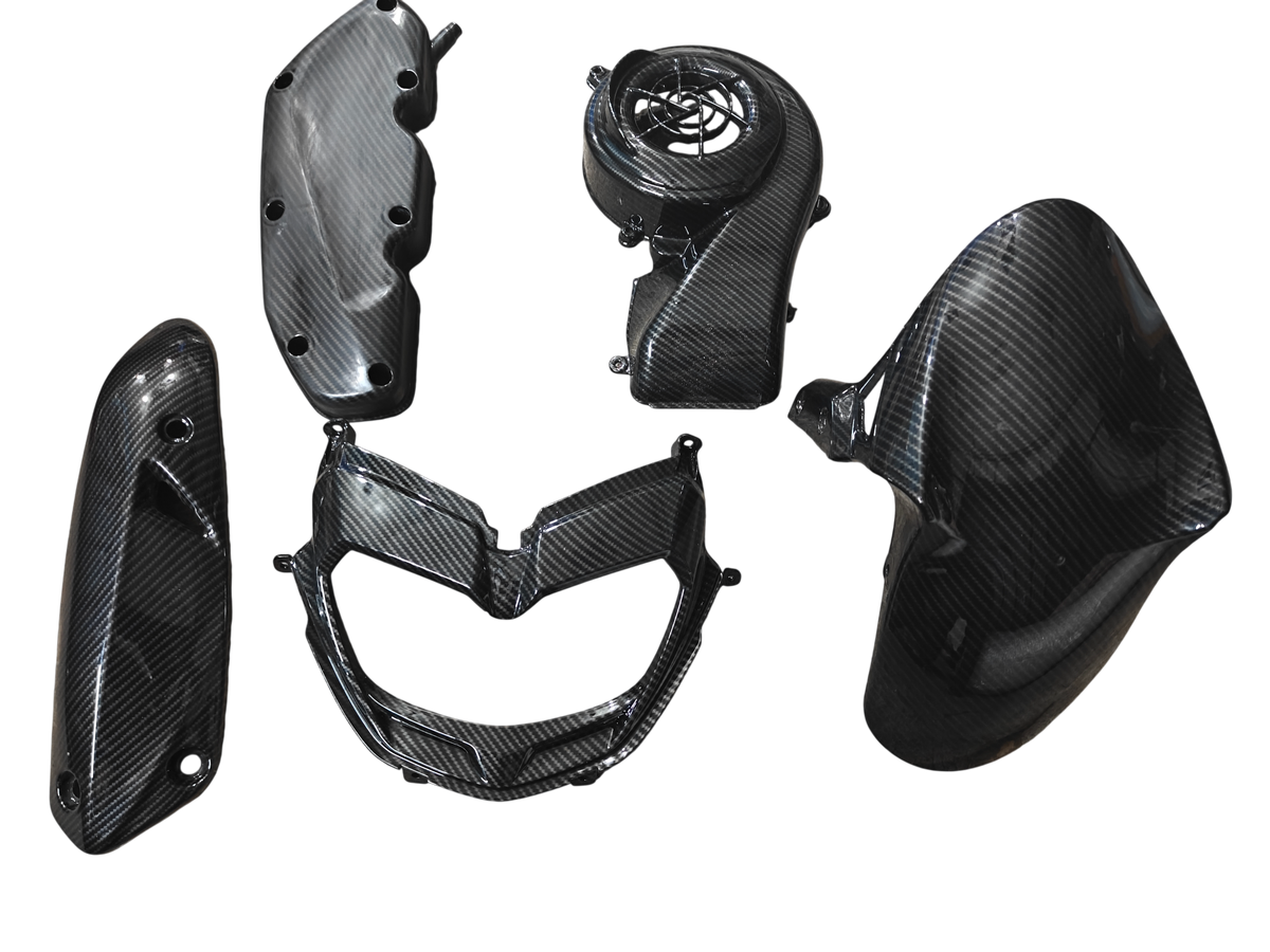 Carbon Fibre Kit for Aprilia SR/Storm/SXR – Hydro Dipped 5 Pcs