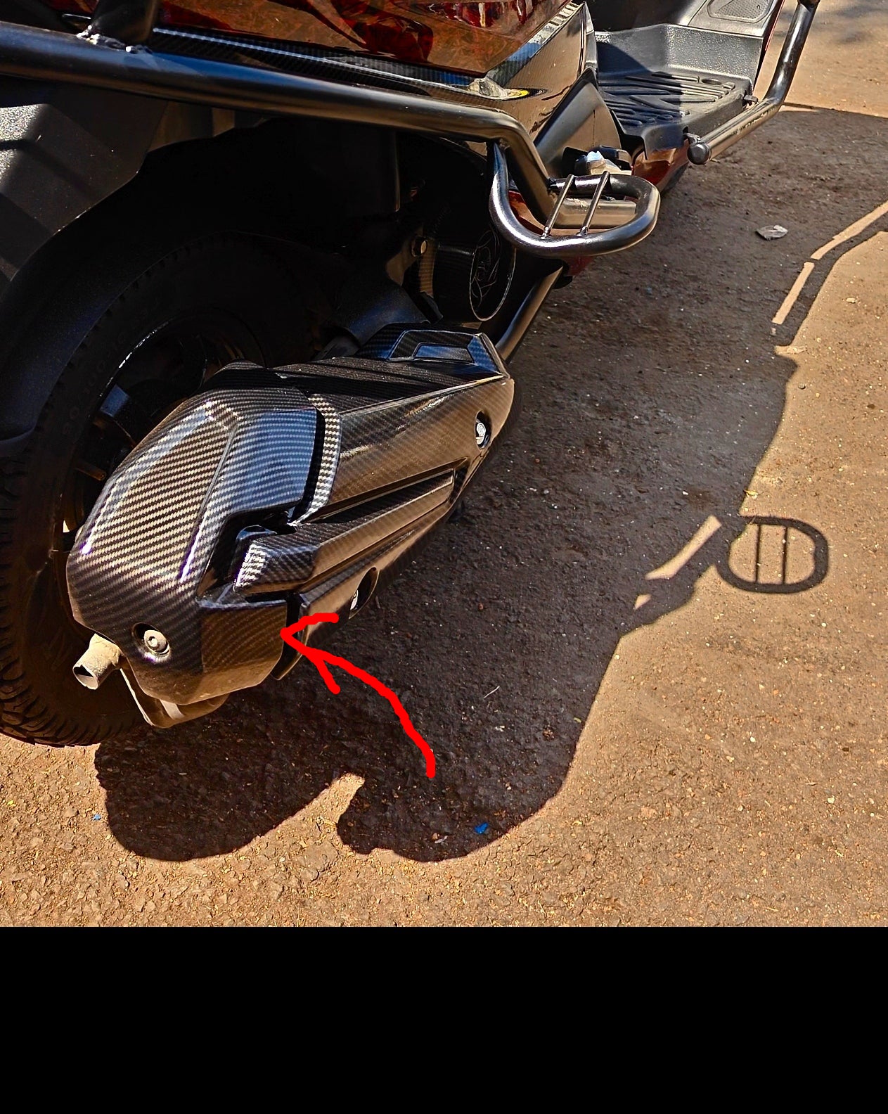 Burgman Carbon fibre Small silencer Cover(2018-25) Model