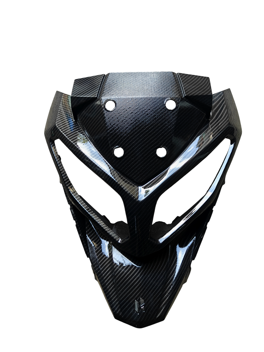 Hero Xoom 160 Headlight Mask – Carbon Fibre Hydro Dipped