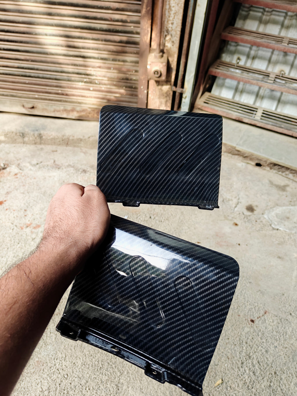 Hero Xoom 160 Footboard Cover Set– Carbon Fibre Hydro Dipped