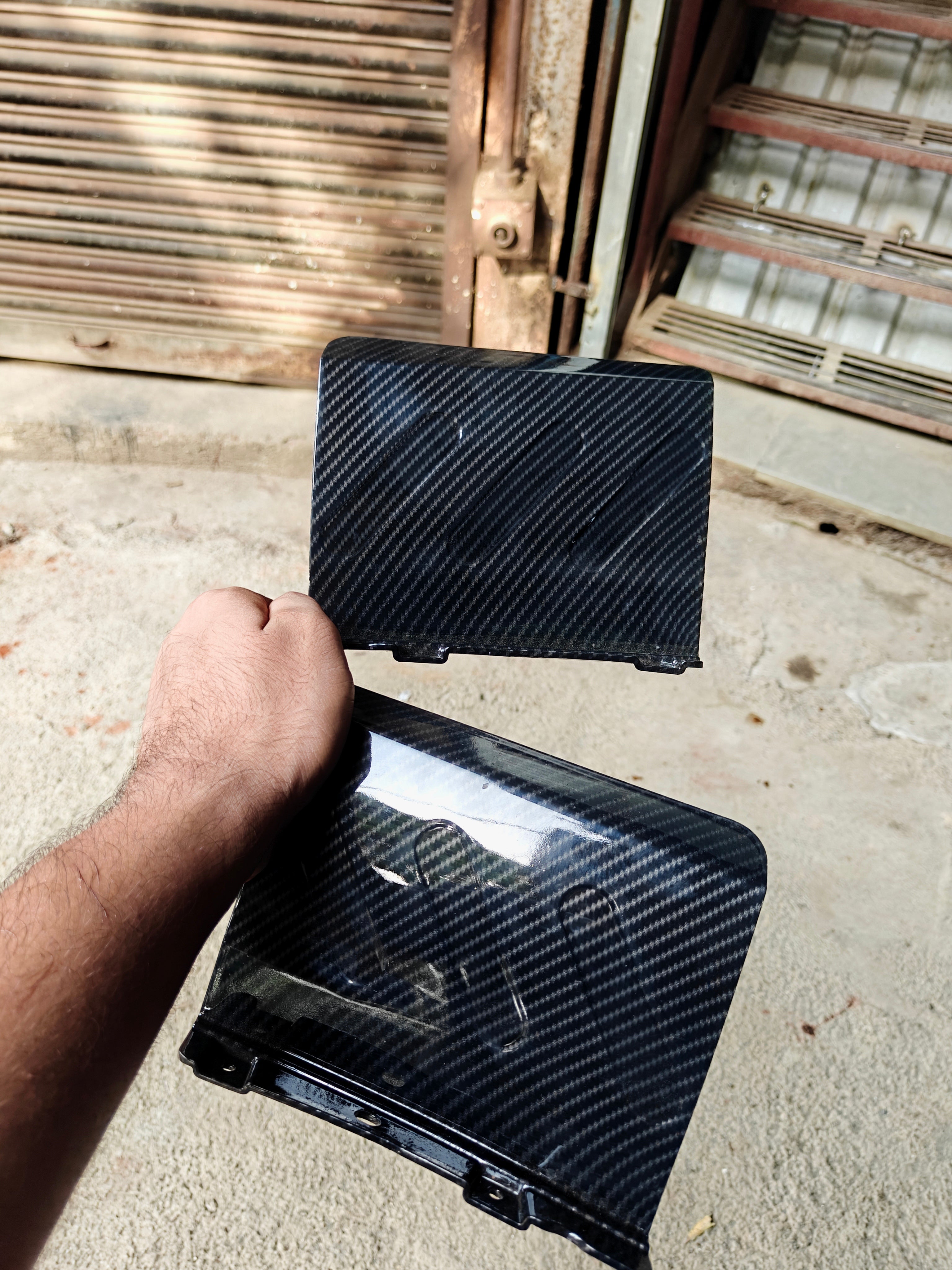 Hero Xoom 160 Footboard Cover Set– Carbon Fibre Hydro Dipped