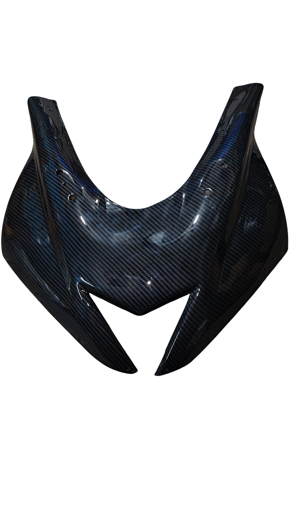 R6 Style Face Mask for Yamaha R15 V3 – Dark Carbon Fibre Hydro Dipped