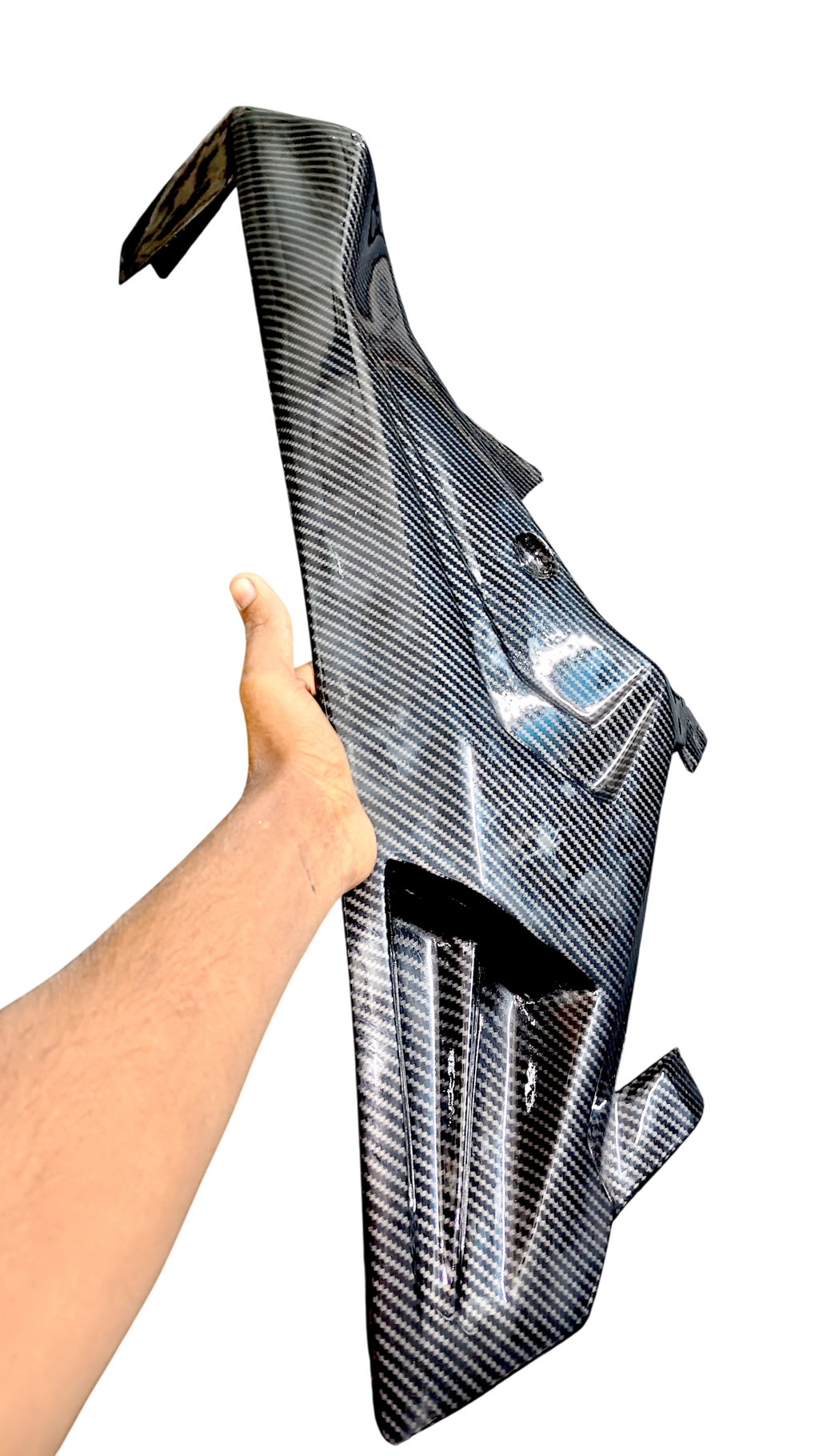 Custom Underbelly for Yamaha R15 V3 – Dark Carbon Fibre Hydro Dipped