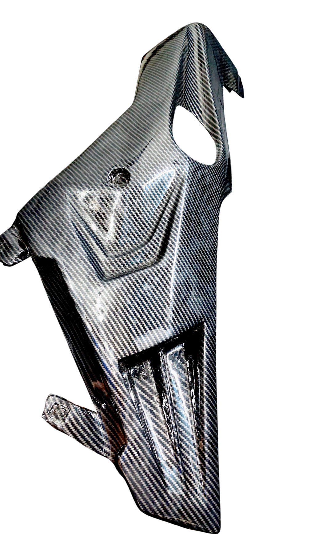 Custom Underbelly for Yamaha R15 V3 – Dark Carbon Fibre Hydro Dipped