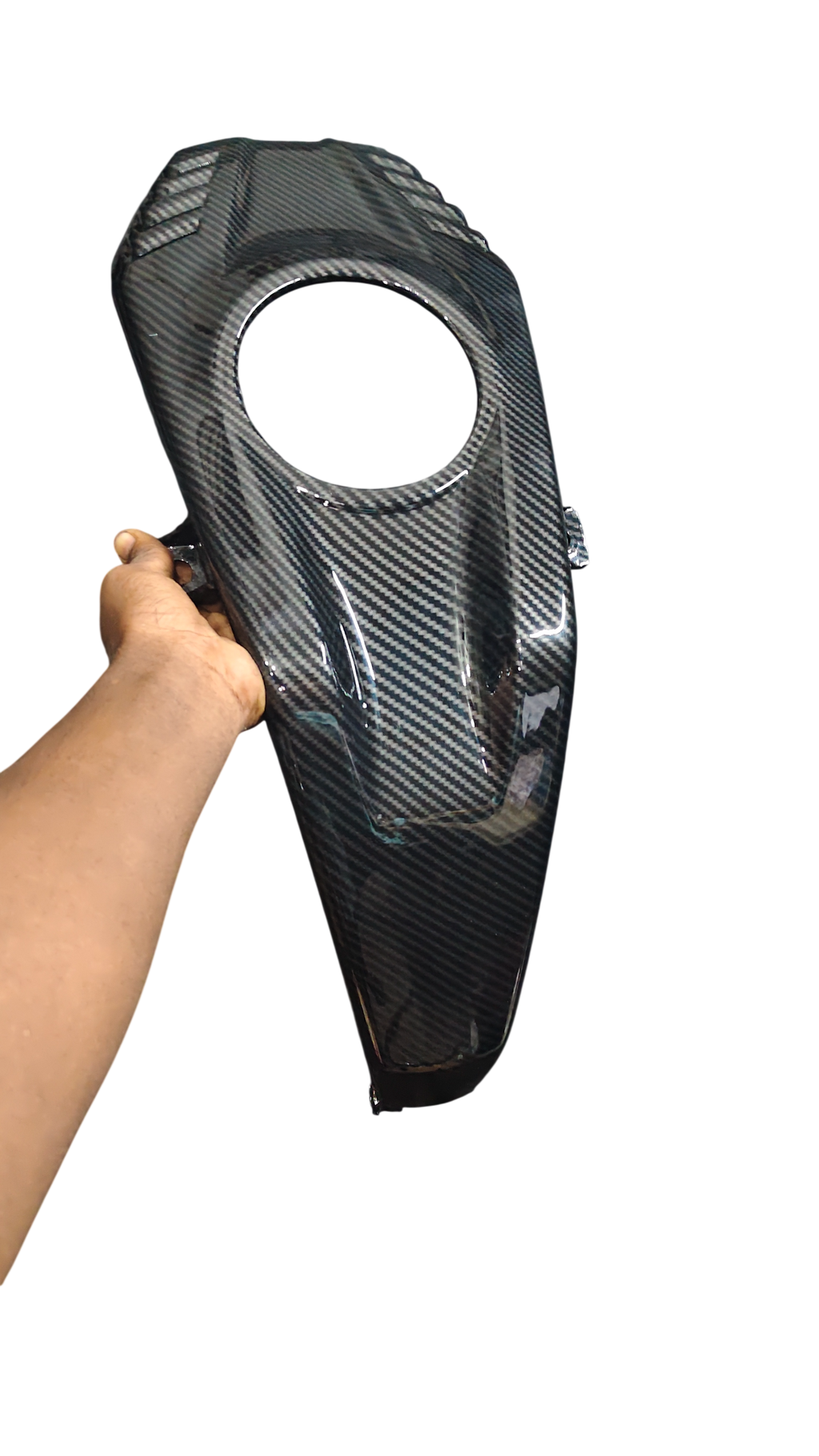 Tank Centre Panel for Yamaha R15 V3 – Dark Carbon Fibre Hydro Dipped