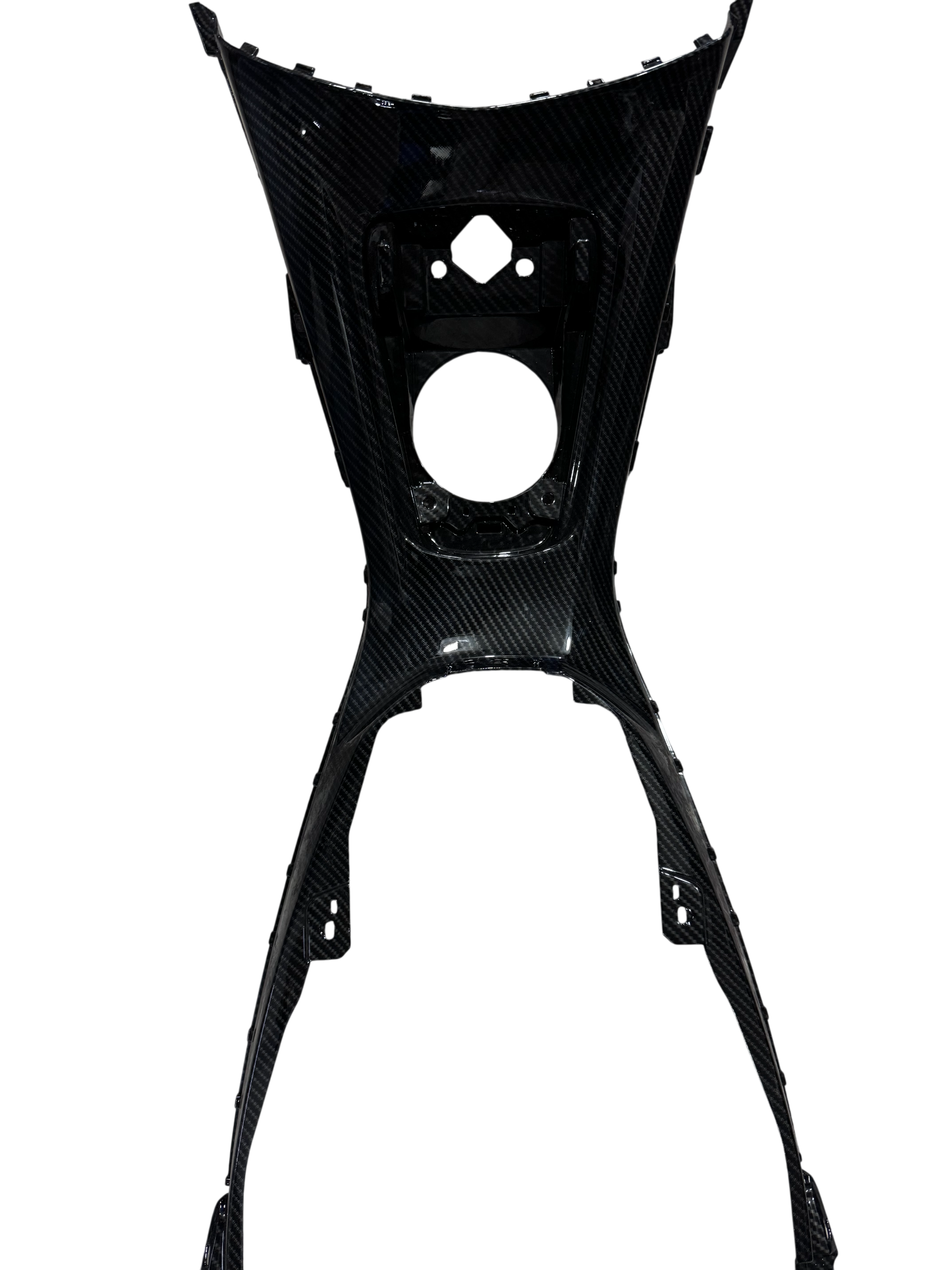 Fuel Cap Surround Panel for Yamaha Aerox 155 – Carbon Fibre Hydro Dipped