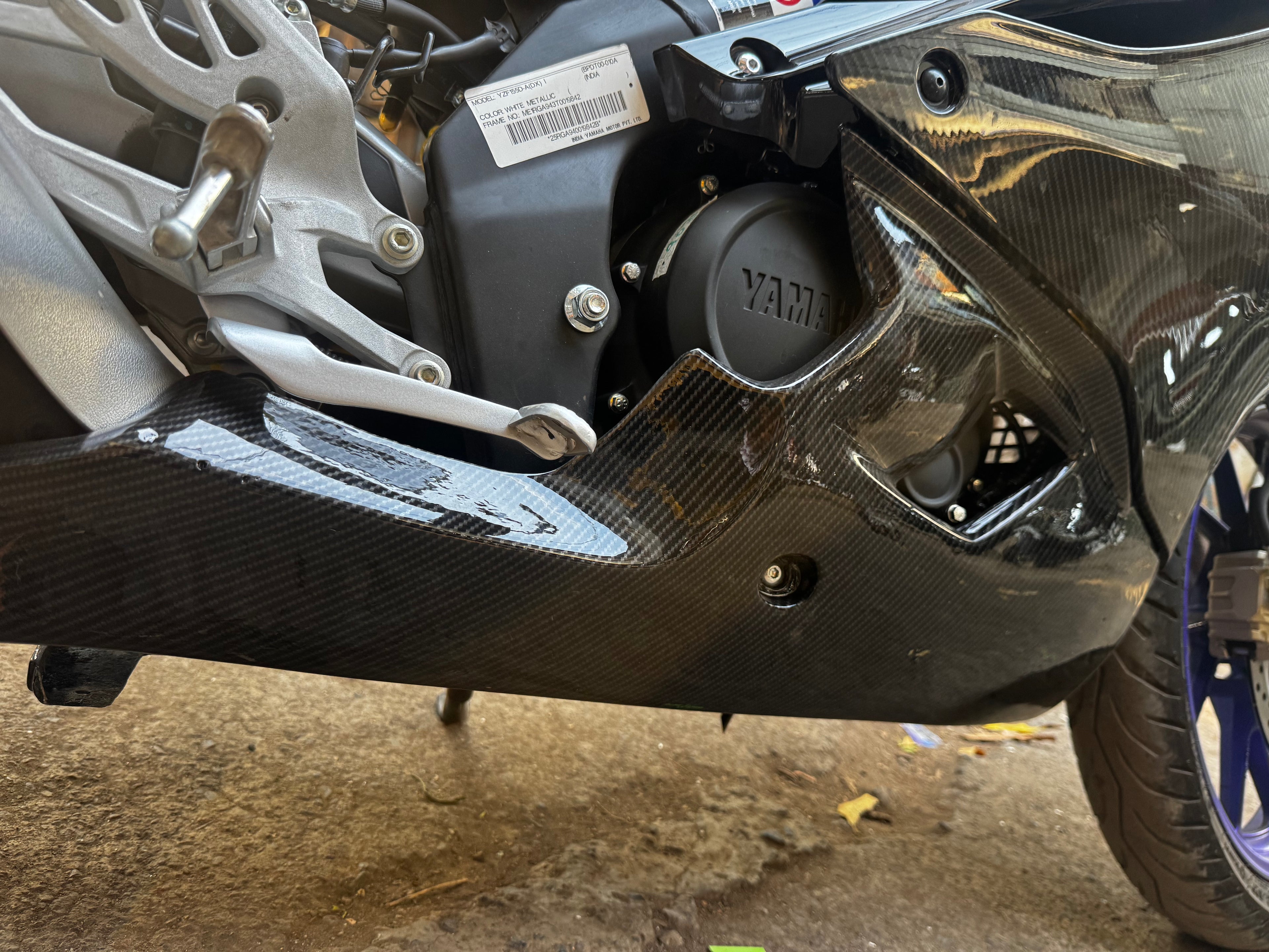 Yamaha R15 V4 1.0 Underbelly Set – Carbon Fibre Hydro Dipped