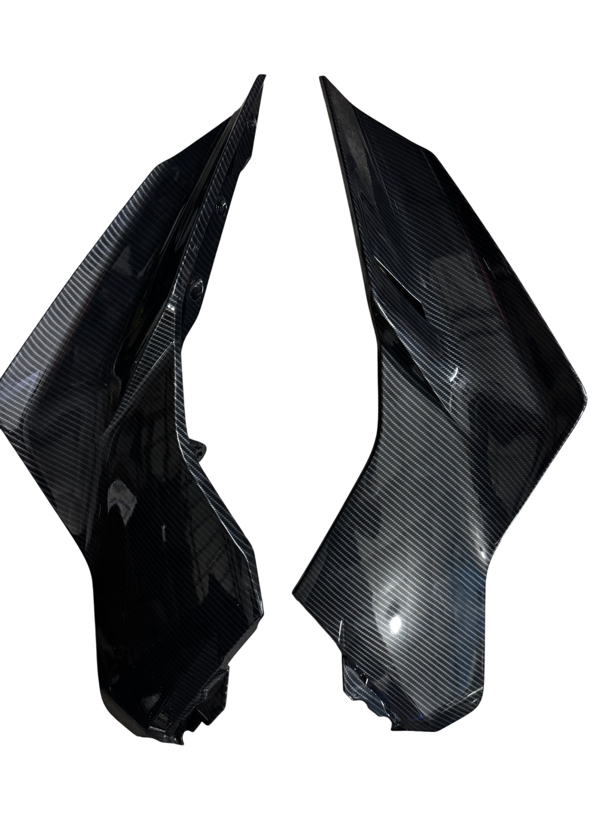 Side Tank Panels for KTM Duke 390 Gen 3 (Fits 250 also) – Carbon Fibre Hydro Dipped