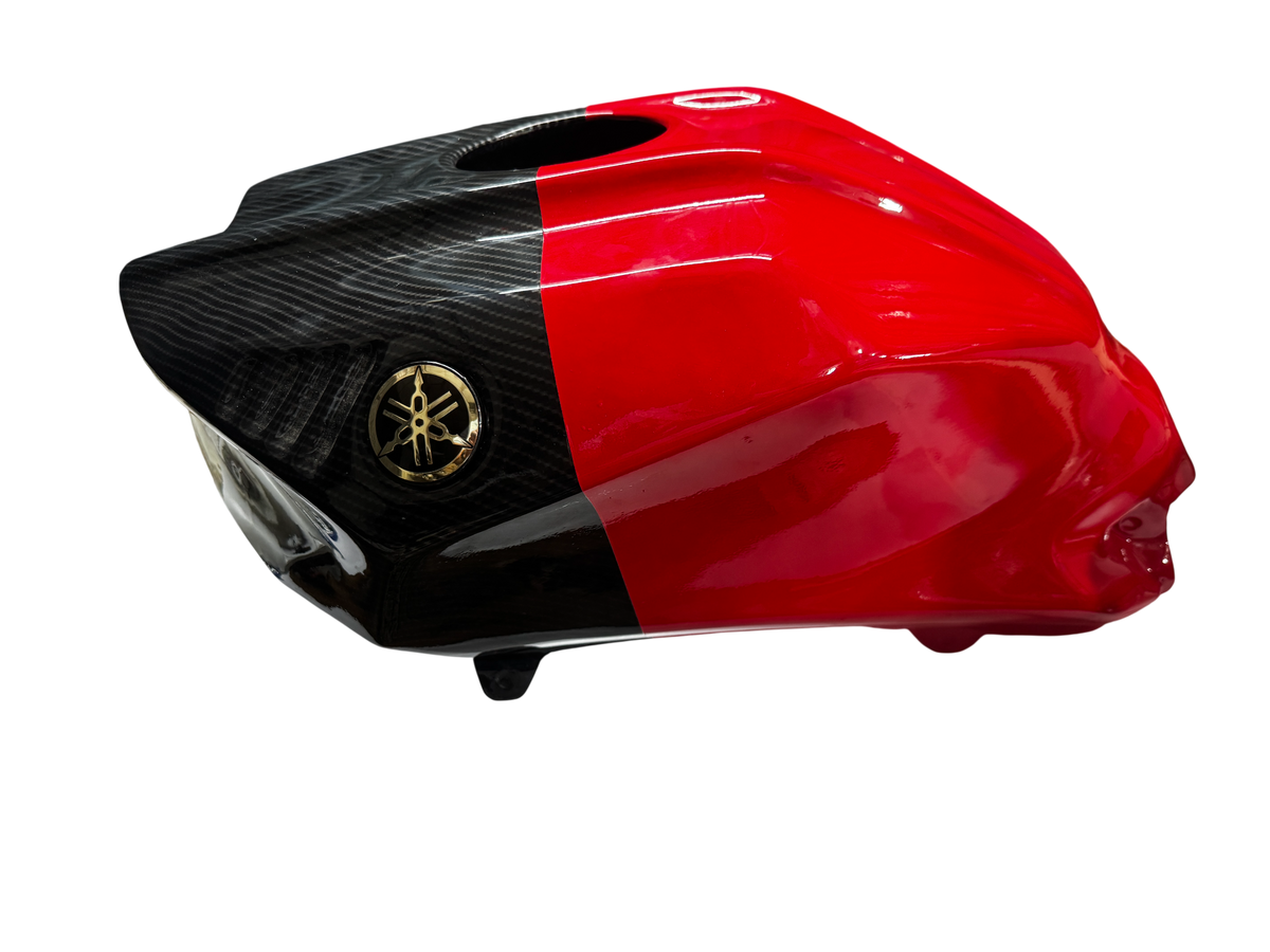 R7 Style Tank Cover for Yamaha R15 V4 – Carbon Fibre Hydro Dipped