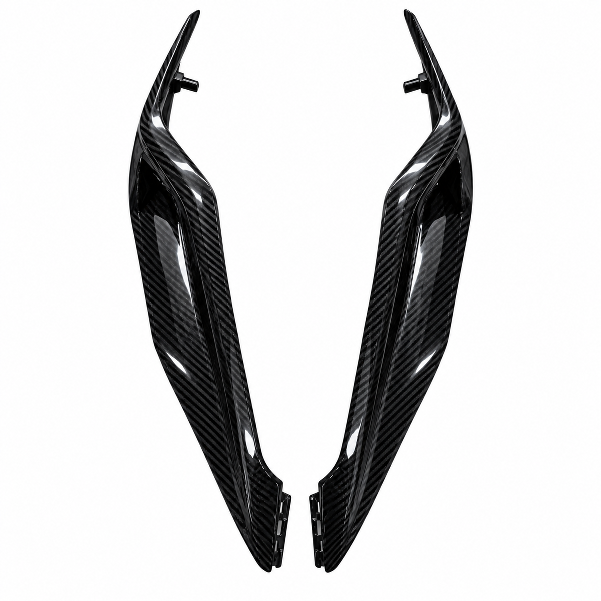 Rear Side Panel Set for Yamaha Aerox 155 – Carbon Fibre Hydro Dipped
