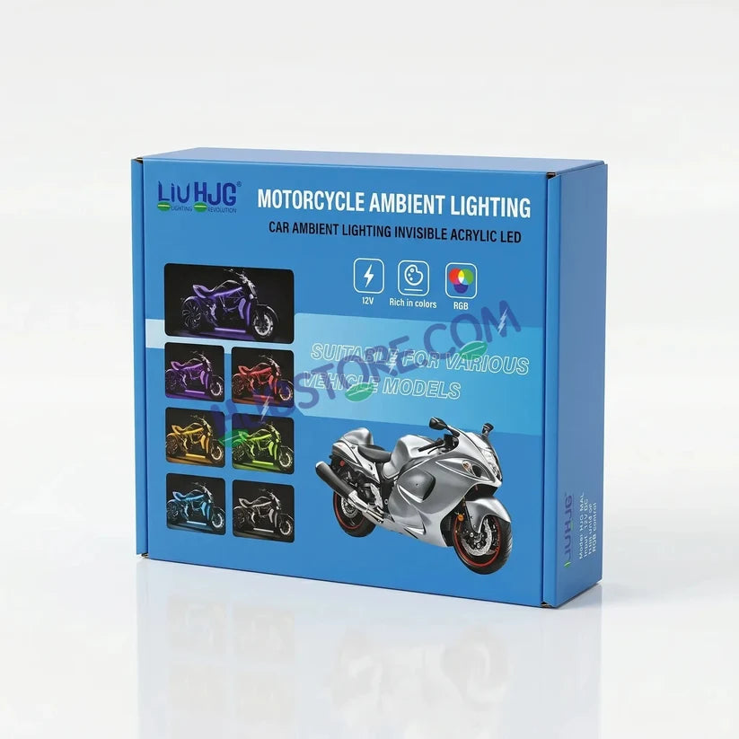 HJG RGB Motorcycle Ambient Light Kit (6 Pcs) | App Controlled | Waterproof