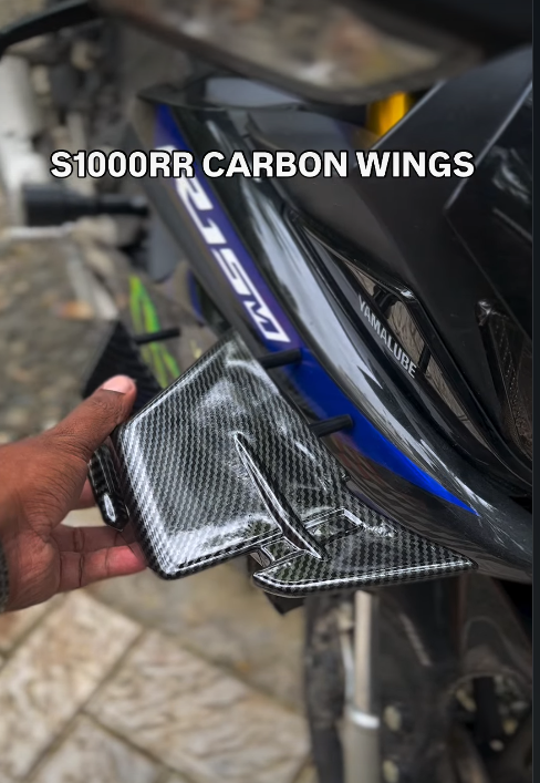 S1000RR-Style Aerodynamic Winglets | Carbon Fibre Finish | Universal Fit (1 set)