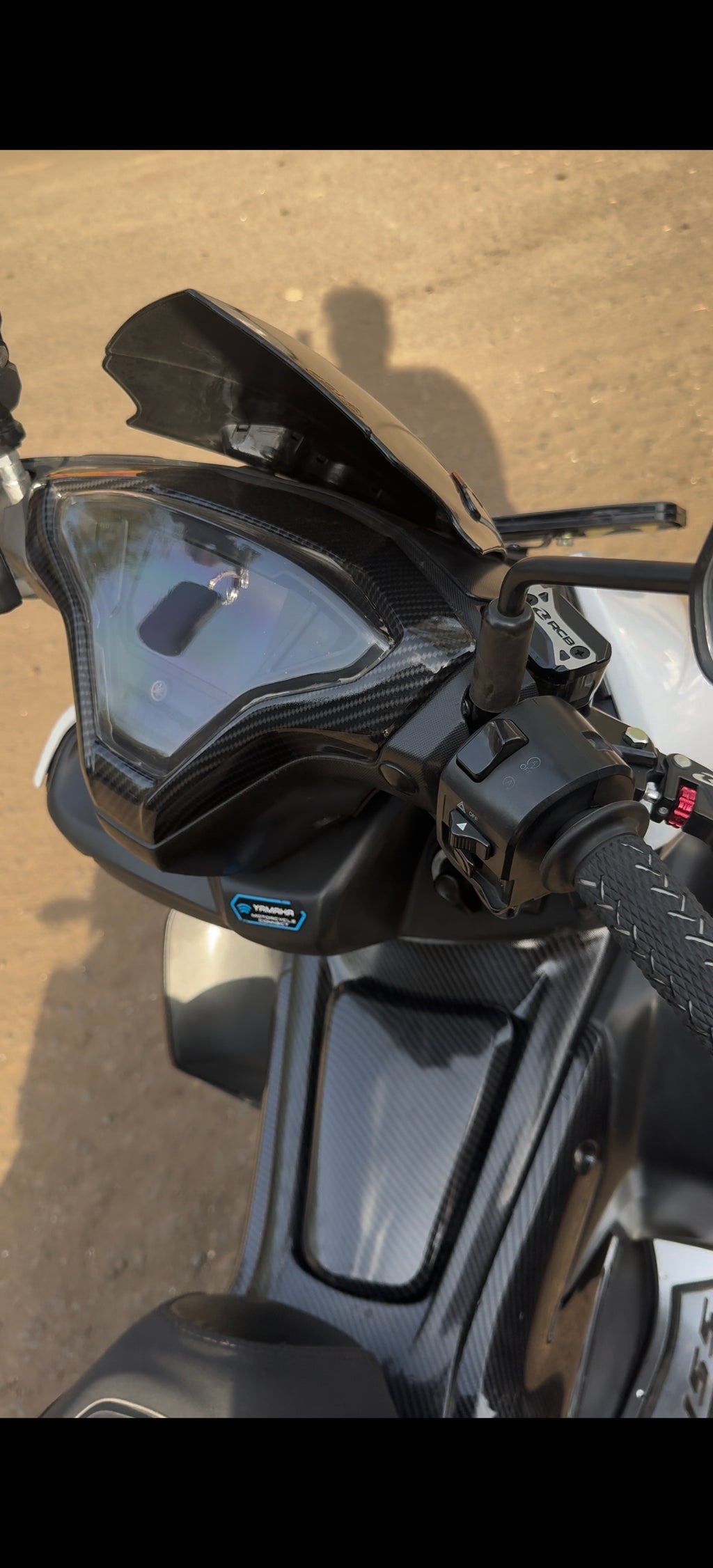 Meter Ring for Yamaha Aerox 155 – Carbon Fibre Hydro Dipped