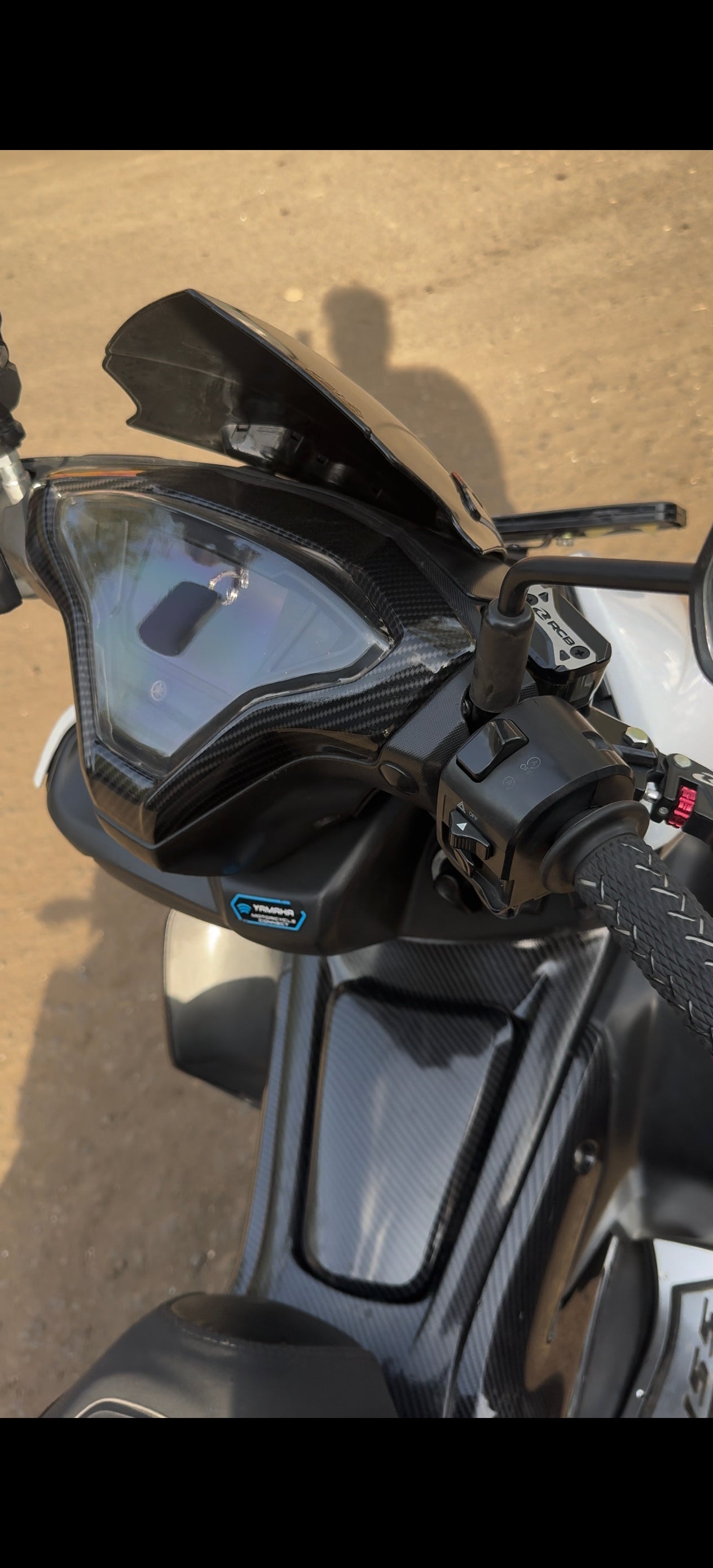 Meter Ring for Yamaha Aerox 155 – Carbon Fibre Hydro Dipped