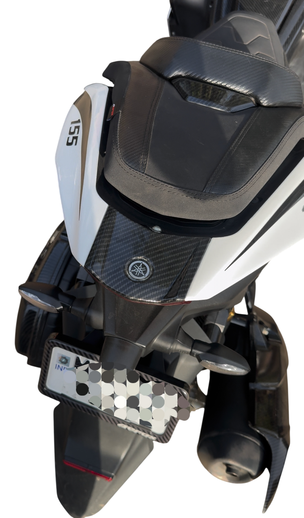 Rear Tail Panel for Yamaha Aerox 155 – Carbon Fibre Hydro Dipped