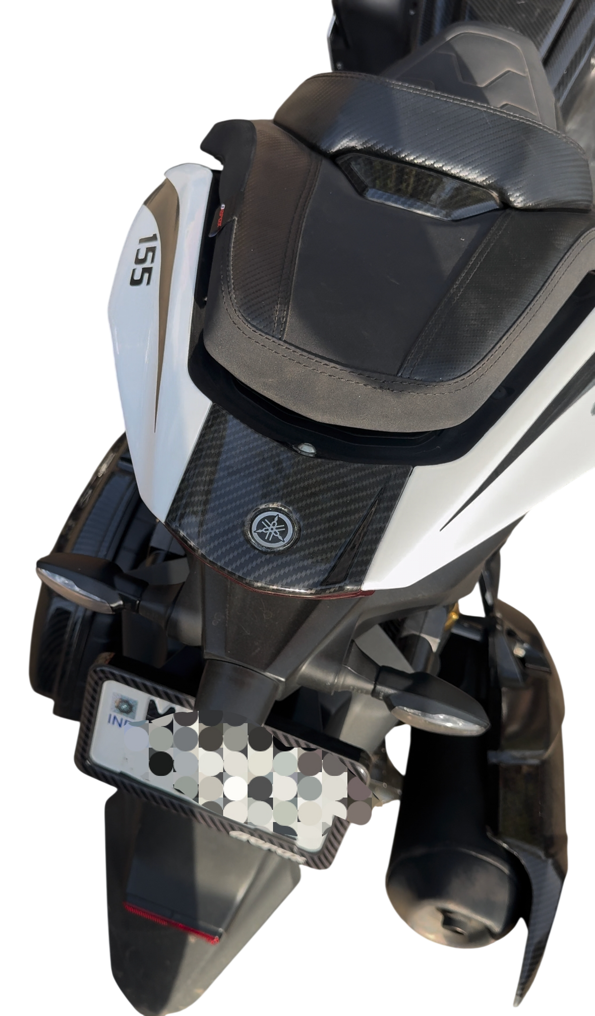 Rear Tail Panel for Yamaha Aerox 155 – Carbon Fibre Hydro Dipped