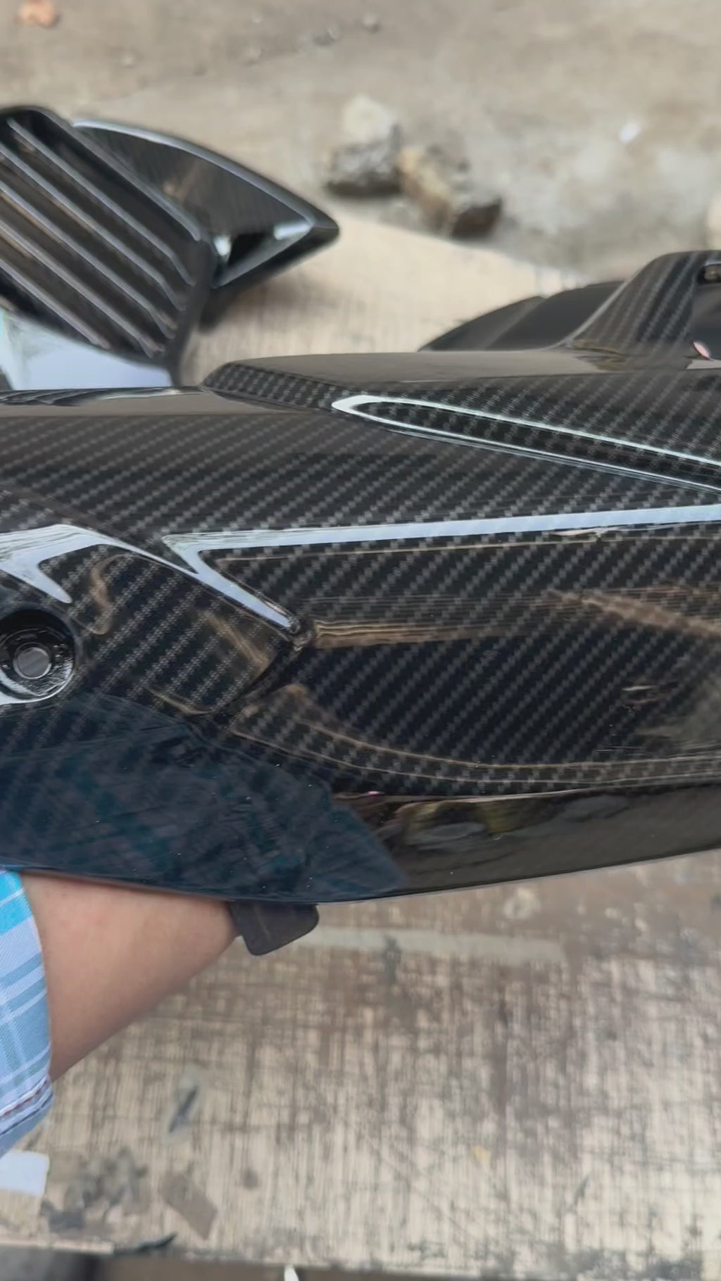 Aerox Carbon fibre Silencer cover