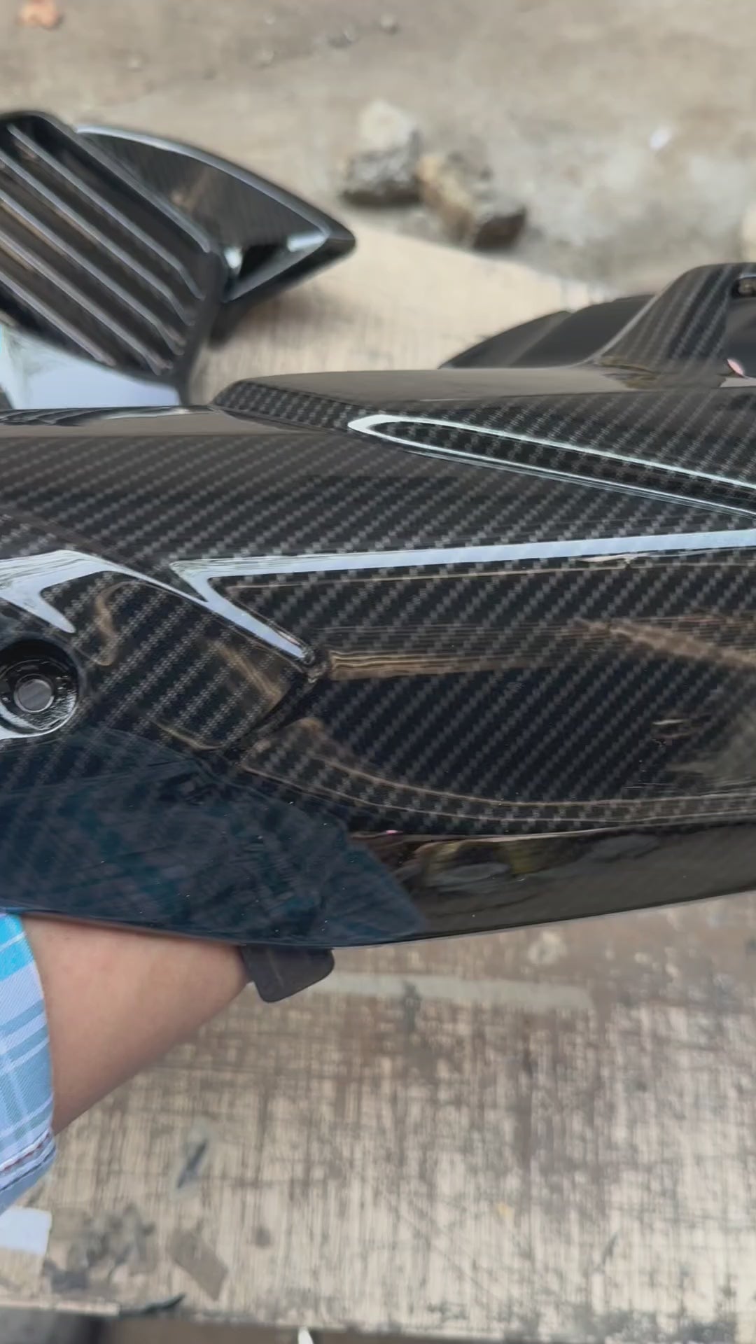 Aerox Carbon fibre Silencer cover
